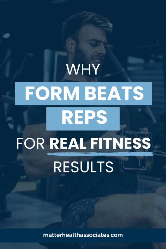 Why weight lifting form beats reps. Excercise and weight loss tips. 